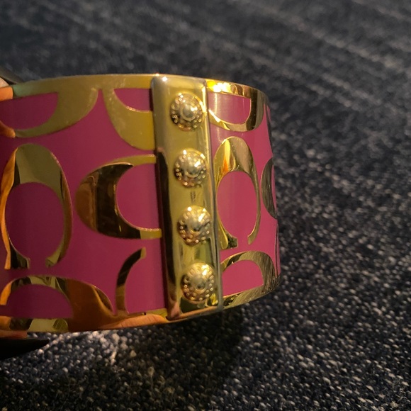 Coach Large Purple & Gold Bangle - Picture 4 of 6